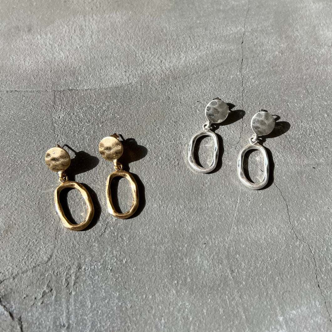 Oval Pin Earrings