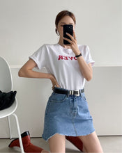 Load image into Gallery viewer, Uneven Denim Skirt
